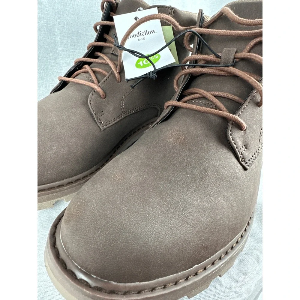 Goodfellow & Co Maynard Men Brown Lace Up Memory Foam Ankle Boots 10.5 098004293